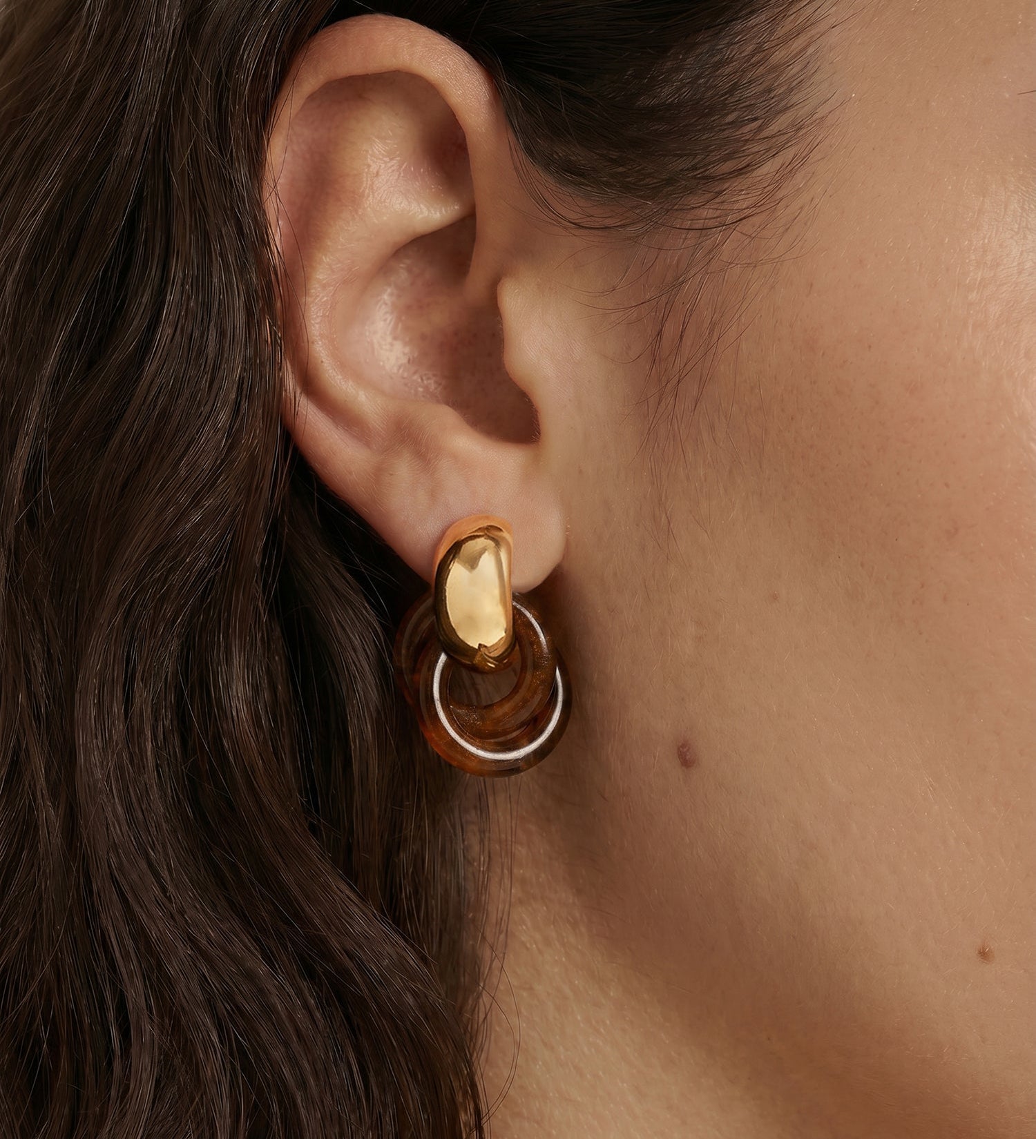 Veronica Beard - Resin Link Drop Hoop Earring