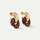 Veronica Beard - Resin Link Drop Hoop Earring