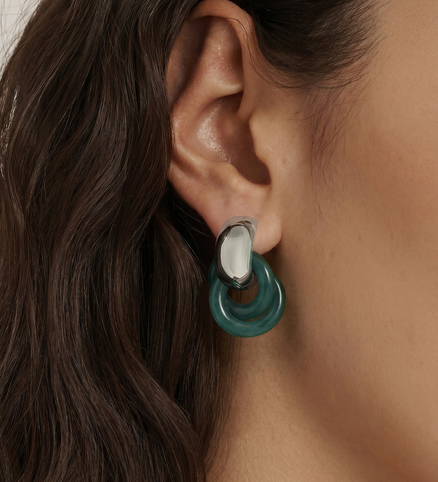 Veronica Beard - Resin Link Drop Hoop Earring