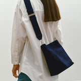 Metier - Webbing Strap Navy With Silver Hardware