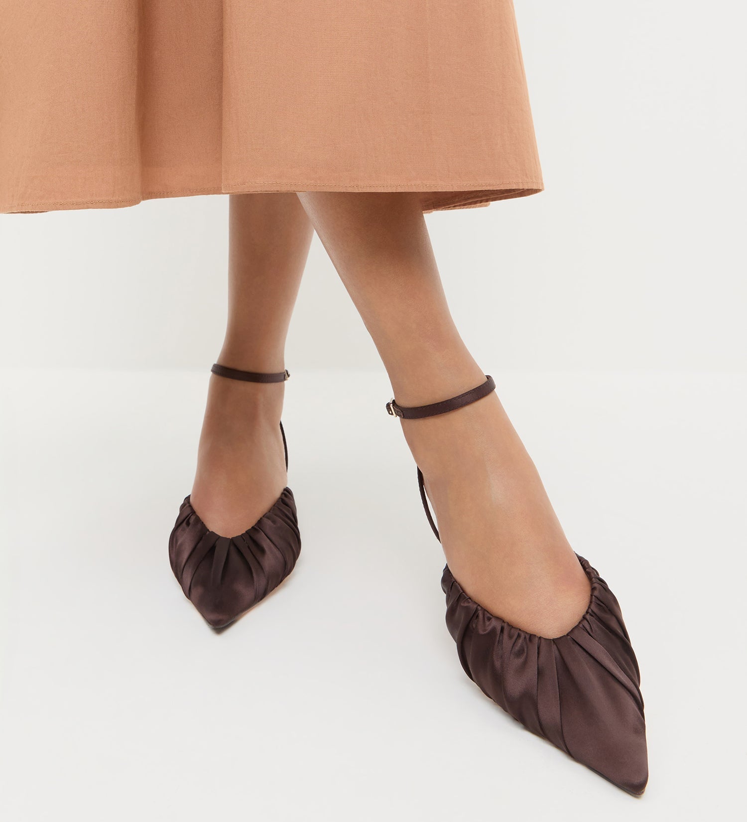 Loeffler Randall - Rio Chocolate Satin Kitten Heel