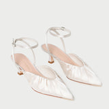Loeffler Randall - Rio Cream Satin Kitten Heel