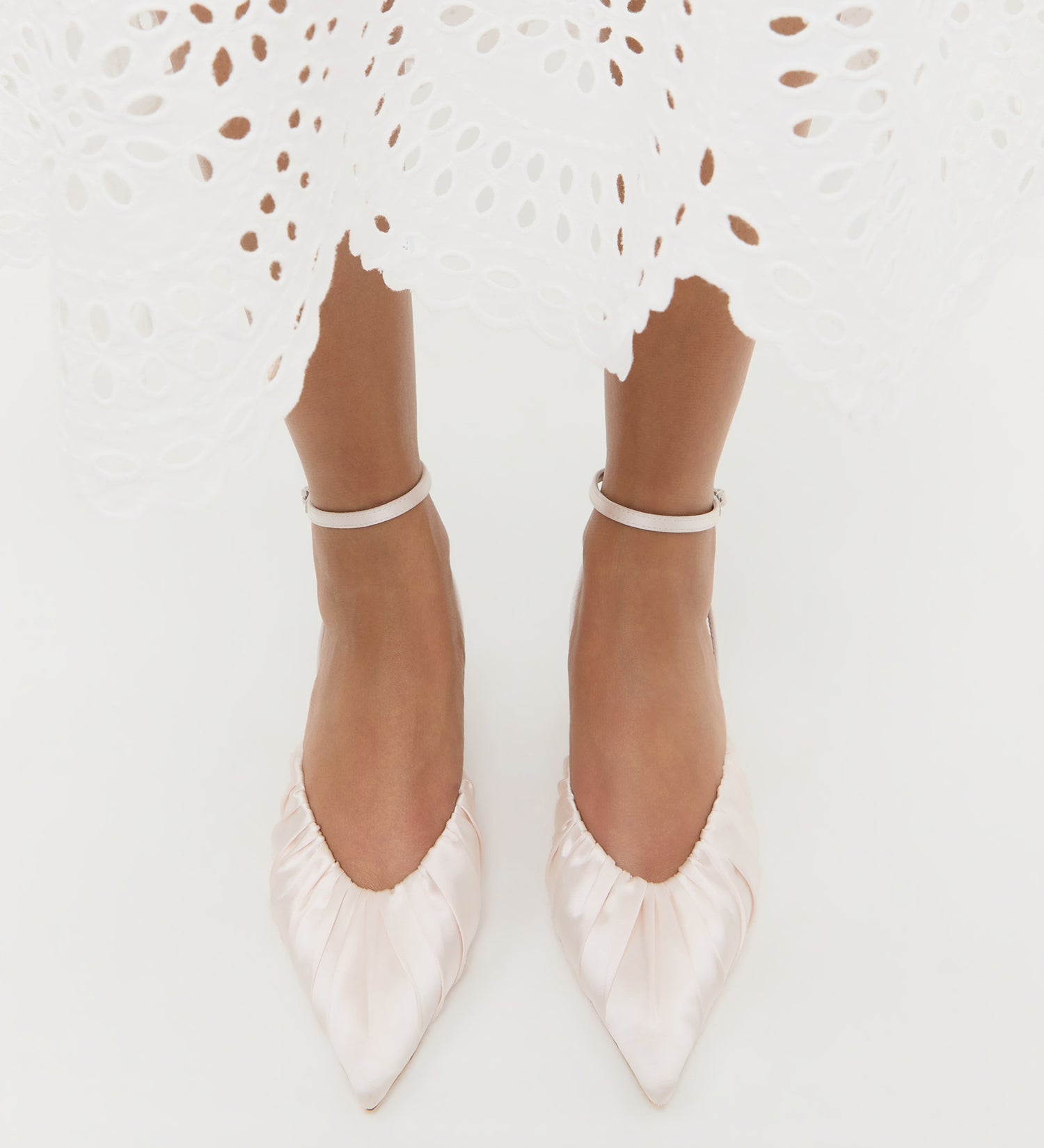 Loeffler Randall - Rio Cream Satin Kitten Heel