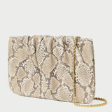 Loeffler Randall - Serena Snake Leather Gathered Clutch
