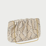 Loeffler Randall - Serena Snake Leather Gathered Clutch