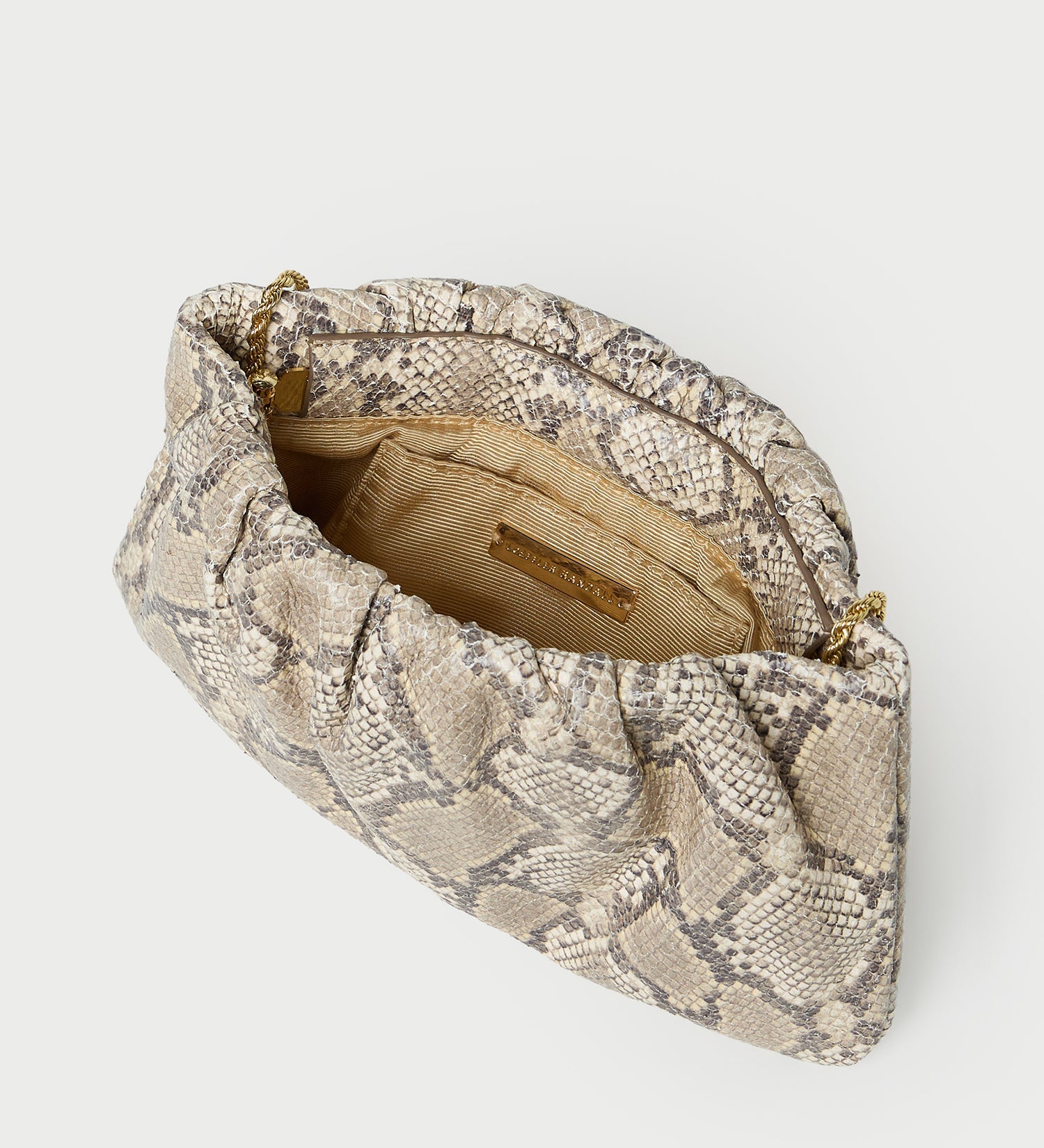 Loeffler Randall - Serena Snake Leather Gathered Clutch