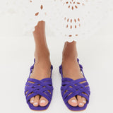 Loeffler Randall - Shelly Jewel Suede Flat Sandal