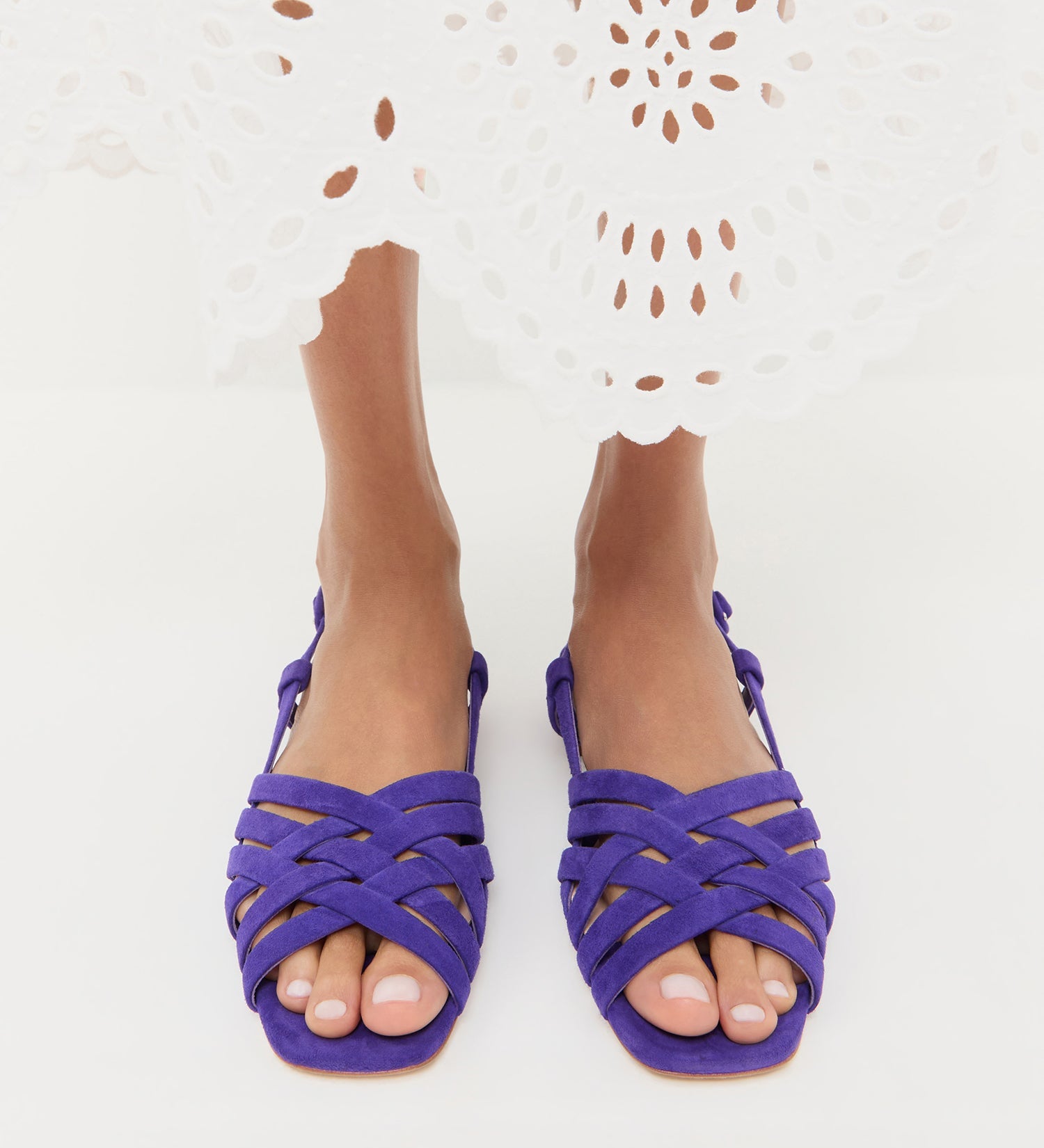 Loeffler Randall - Shelly Jewel Suede Flat Sandal