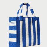 Loeffler Randall - Sol Blue Striped Crochet Beach Tote