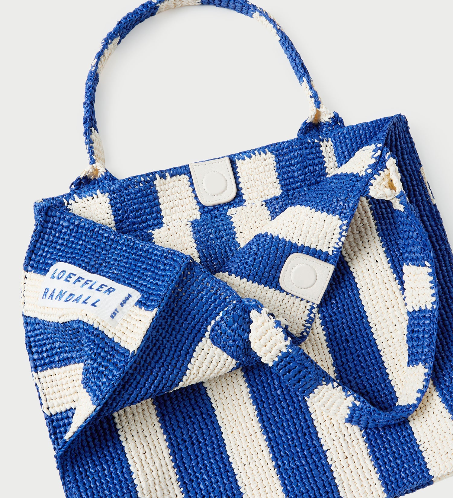 Loeffler Randall - Sol Blue Striped Crochet Beach Tote