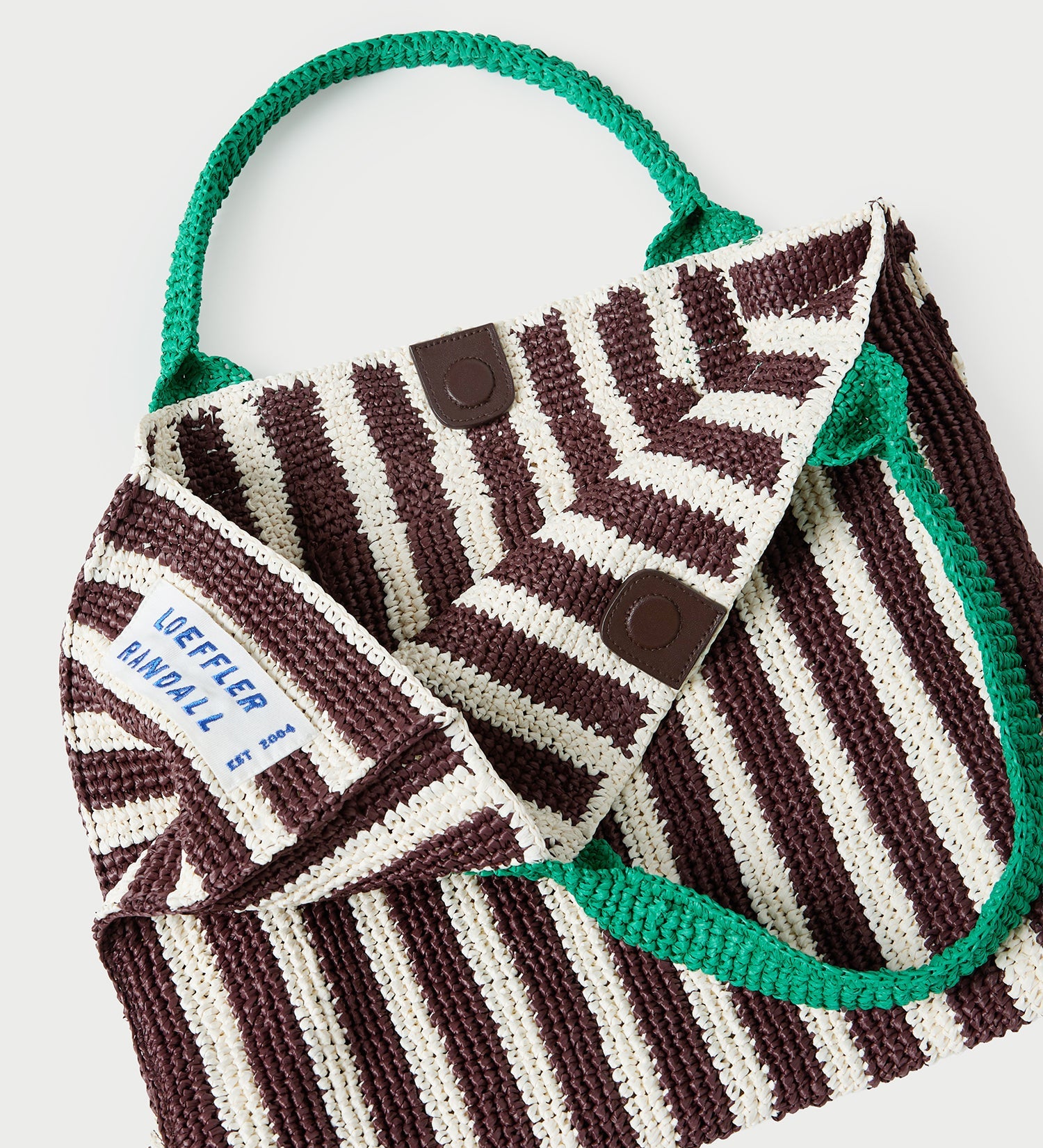 Loeffler Randall - Sol Brown/White Crochet Beach Tote