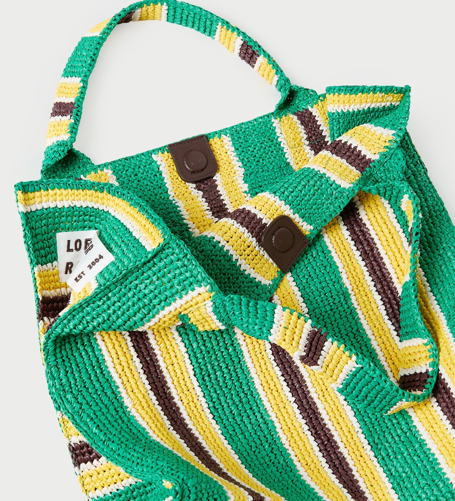 Loeffler Randall - Sol Green/Yellow Crochet Beach Tote