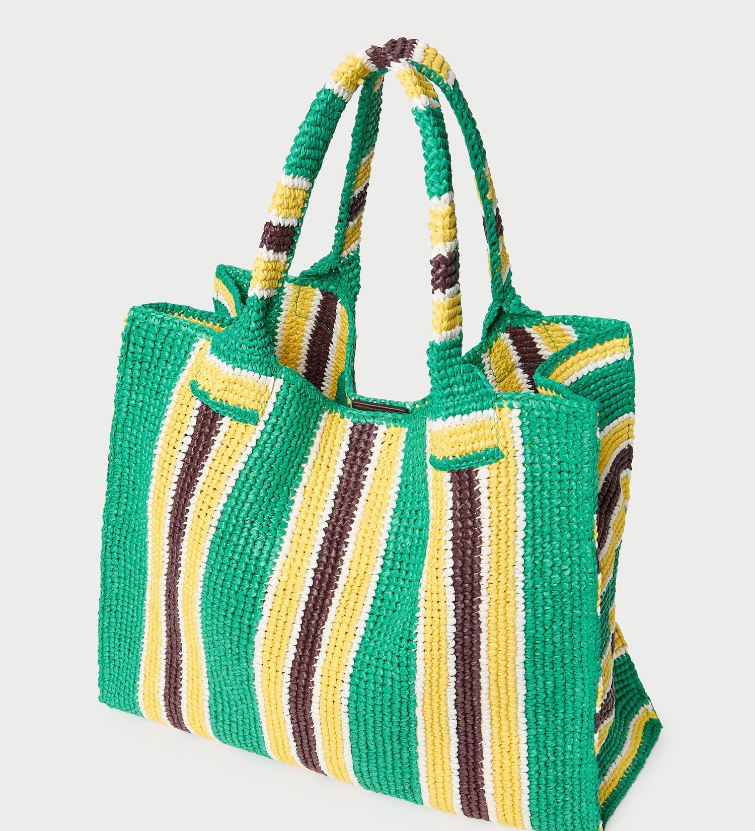 Loeffler Randall - Sol Green/Yellow Crochet Beach Tote