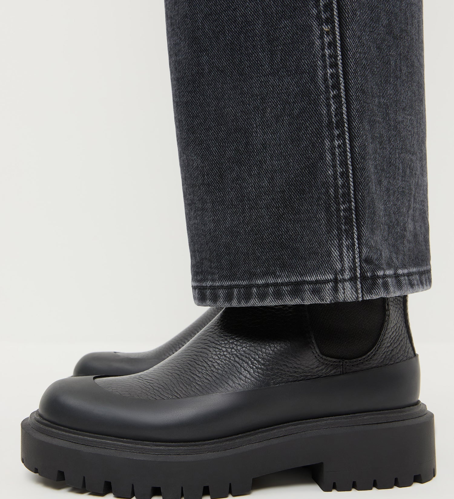 Loeffler Randall - Suri Black Leather Lug Boot