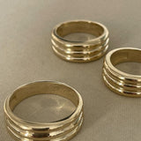 Kinn - Françoise Layered Ellipse Hollow Ring