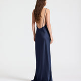TWP - Scoop Back Slip Dress in Washed Crepe Back Silk Satin