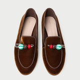 Loeffler Randall - Vale Dark Brown Velvet Loafer