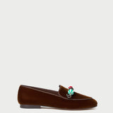 Loeffler Randall - Vale Dark Brown Velvet Loafer