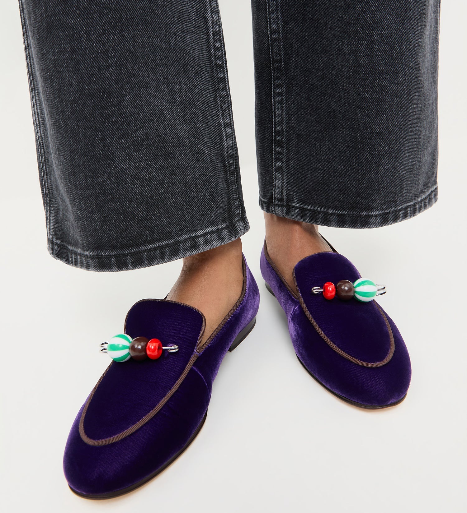 Loeffler Randall - Vale Jewel Velvet Loafer