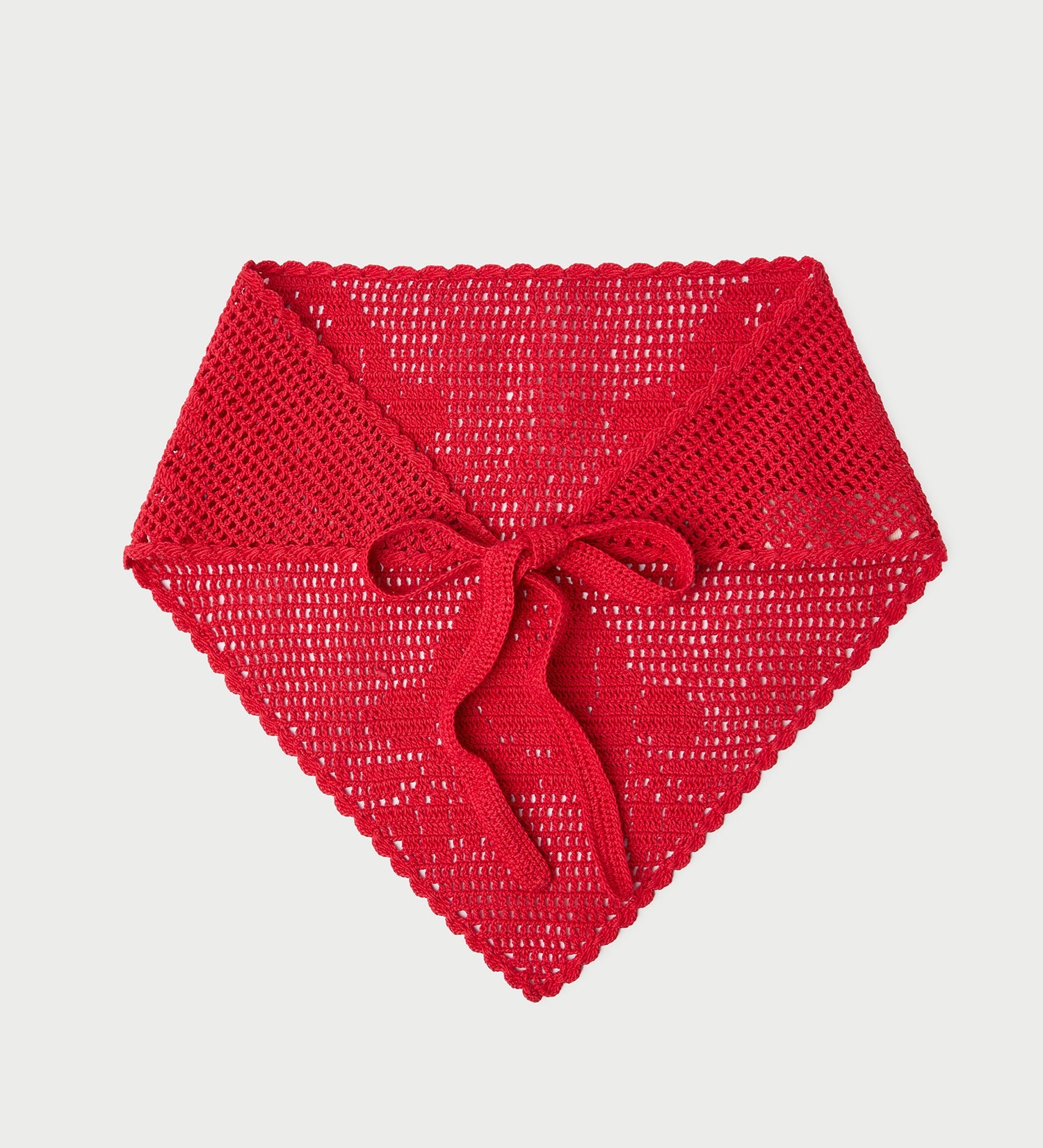Loeffler Randall - Viv Red Crochet Scarf