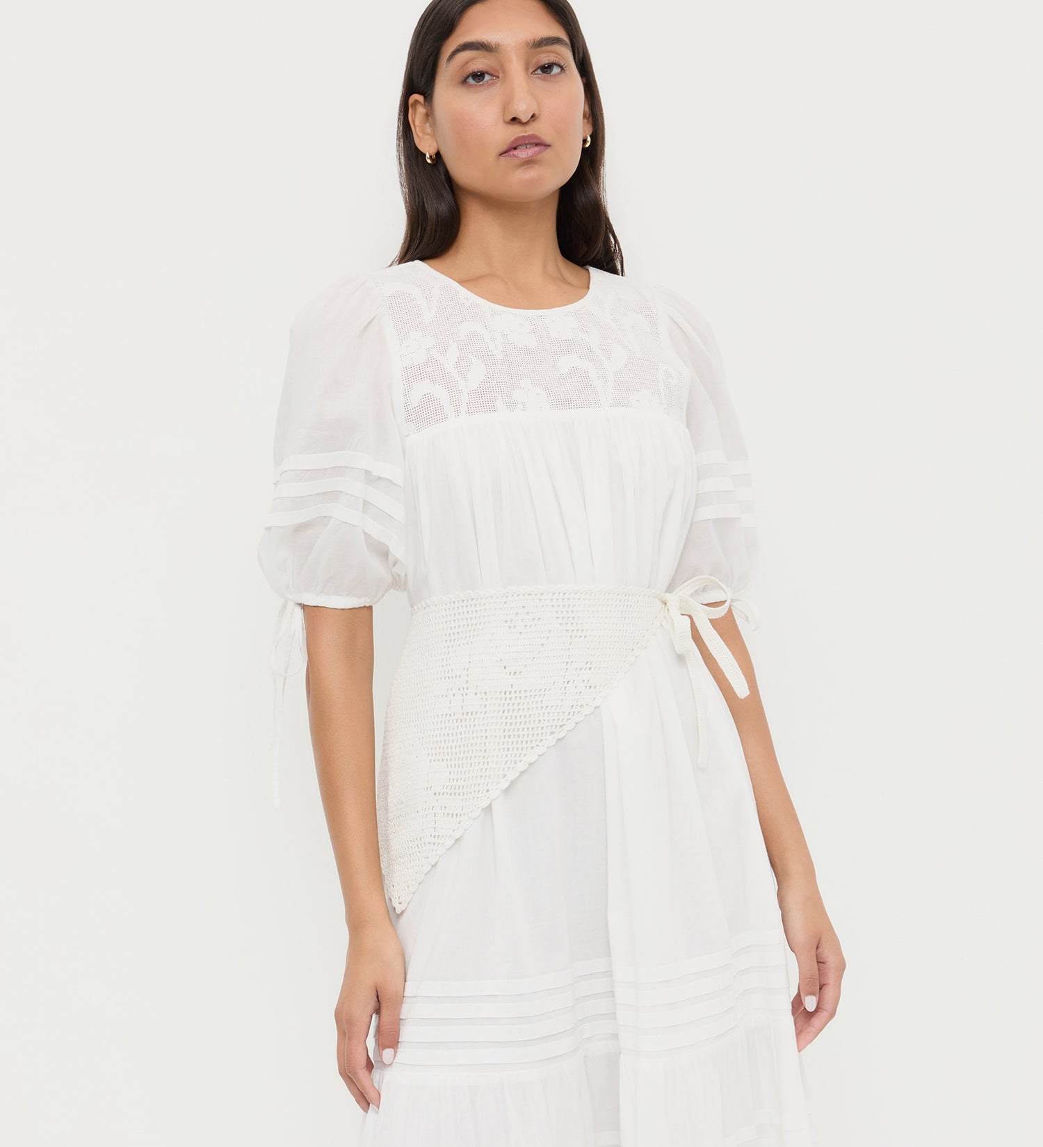 Loeffler Randall - Viv White Crochet Scarf