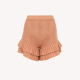 Chloé - Ruffled mini shorts in crochet knit