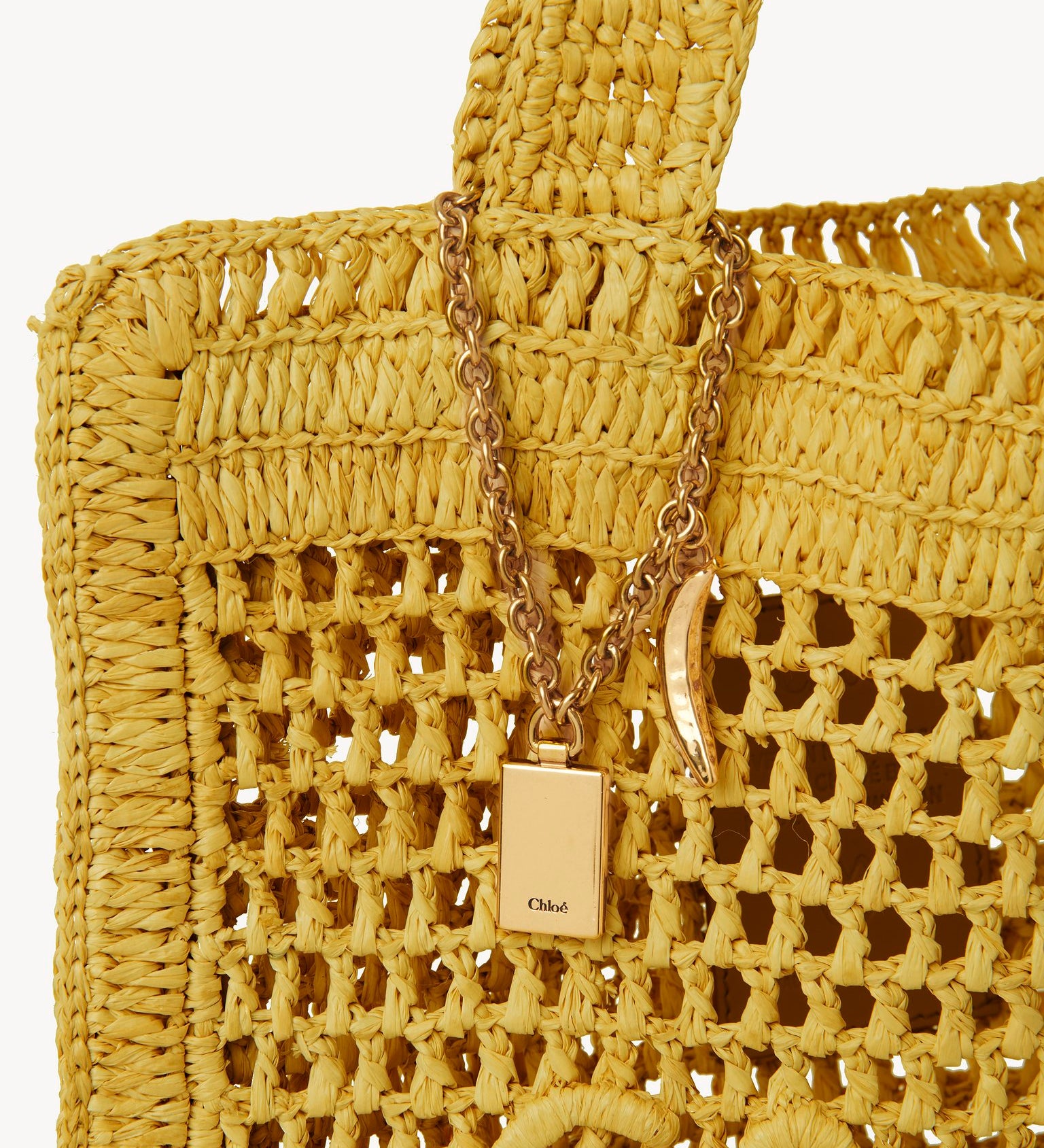 Chloé Chloé - Summer Banana tote bag in raffia