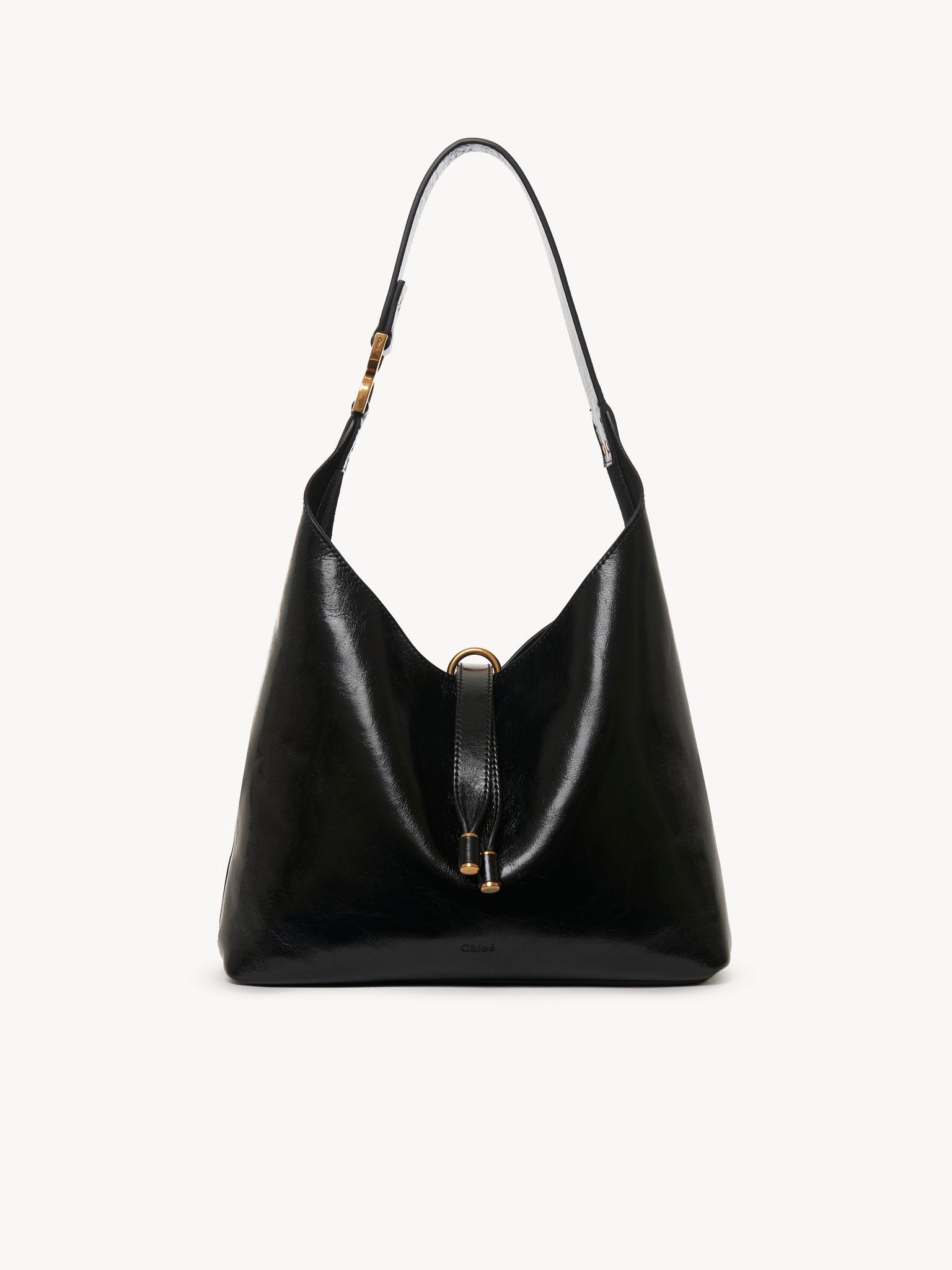 Chloé Chloé - Small Marcie hobo bag in shiny leather