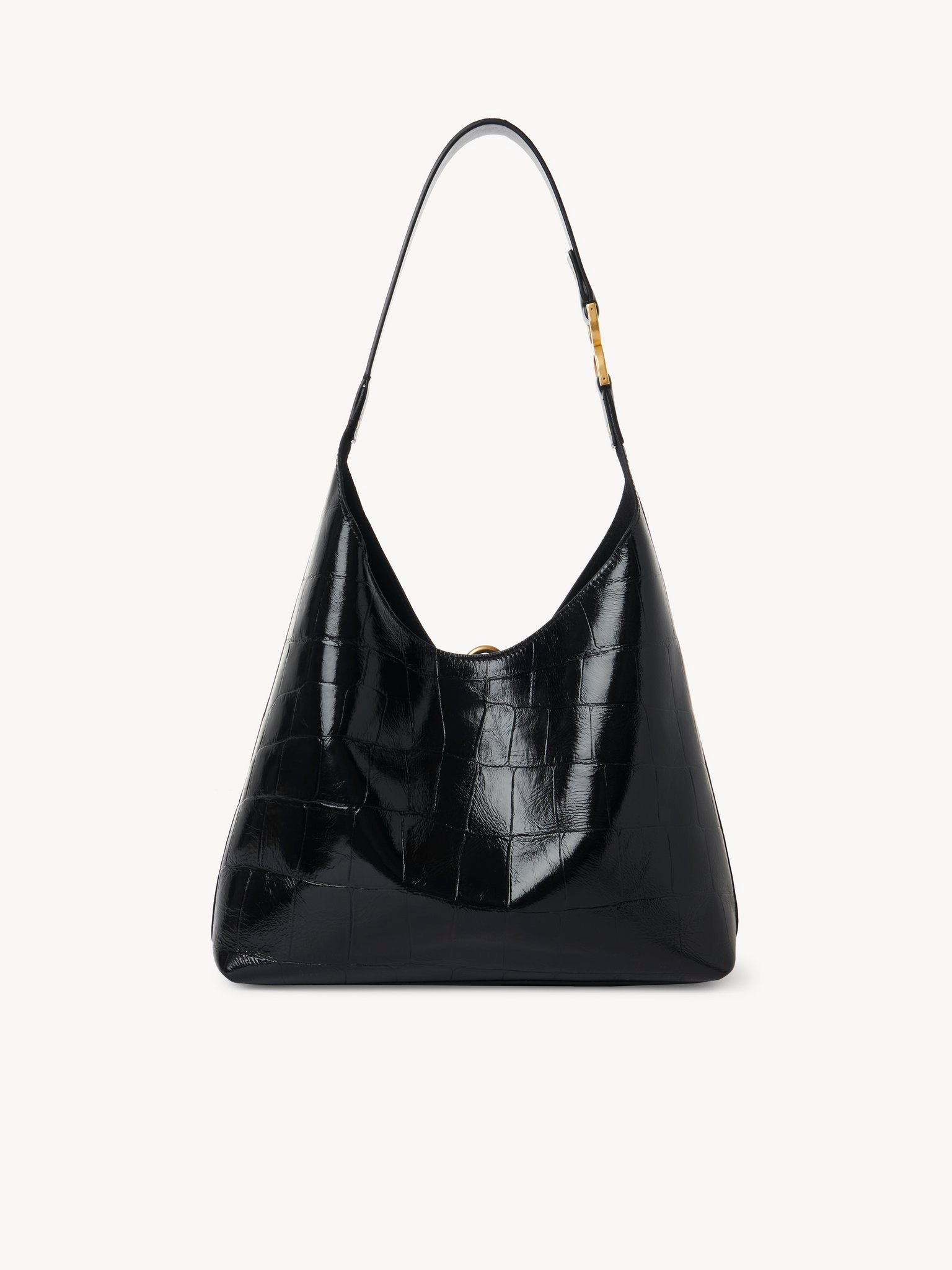 Chloé Chloé - Small Marcie hobo bag in croco-effect leather