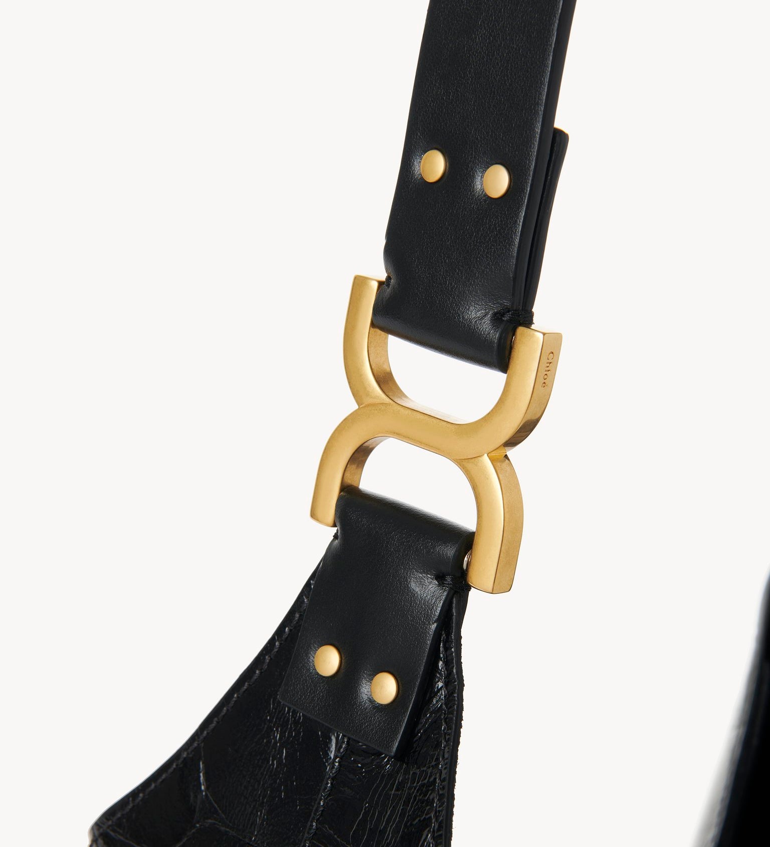 Chloé Chloé - Small Marcie hobo bag in croco-effect leather