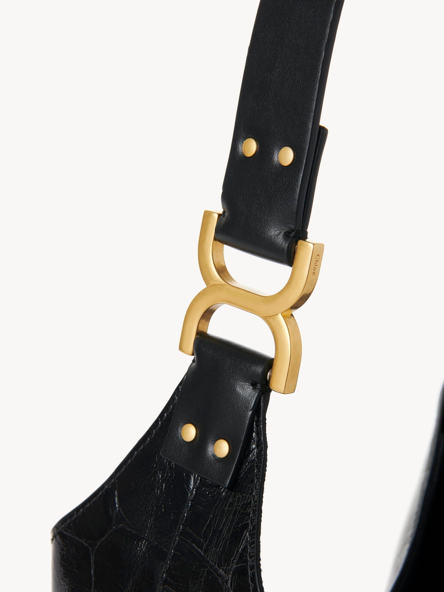 Chloé Chloé - Small Marcie hobo bag in croco-effect leather