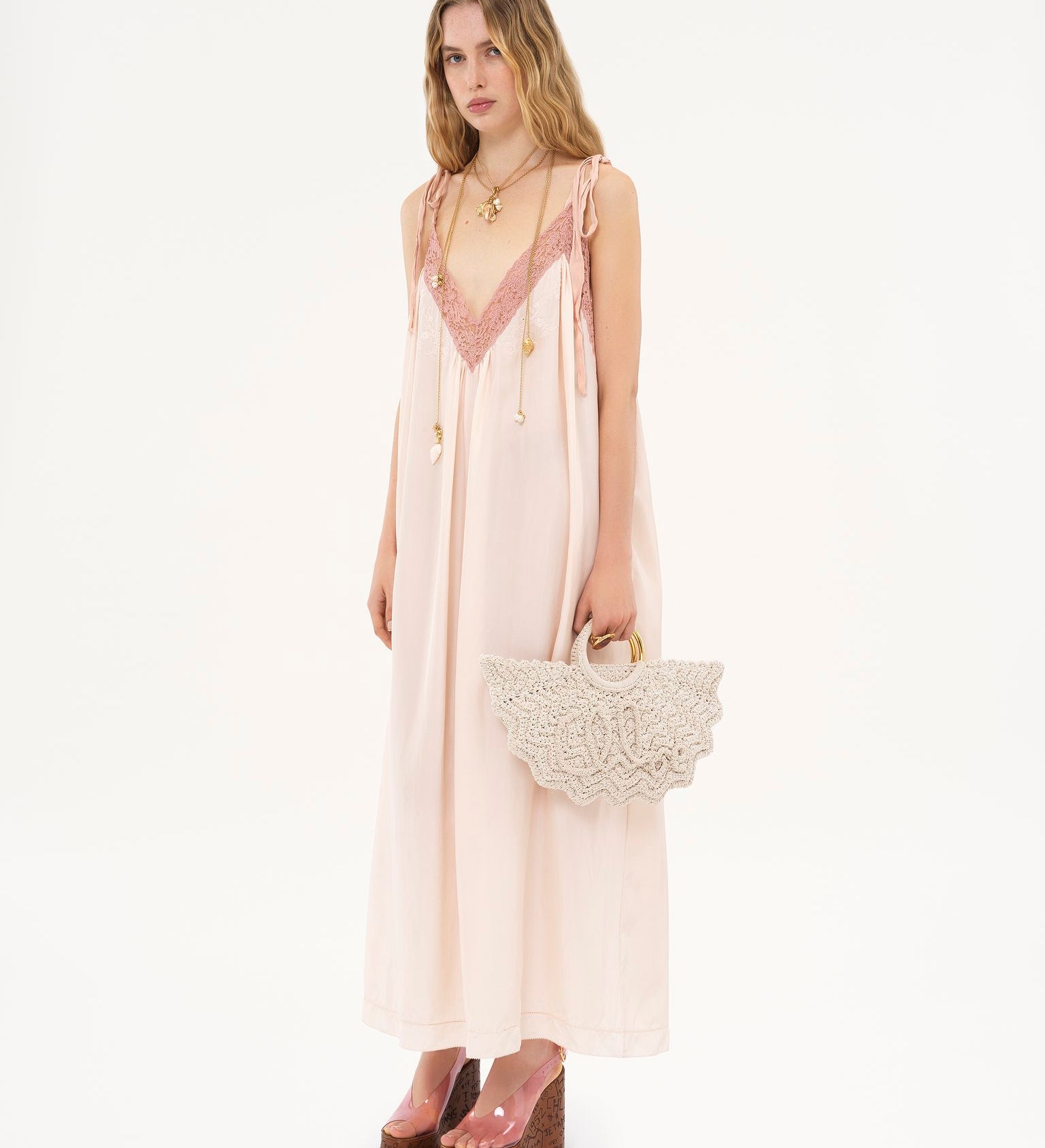 Chloé Chloé - Small Bracelet Paravent tote bag in crochet