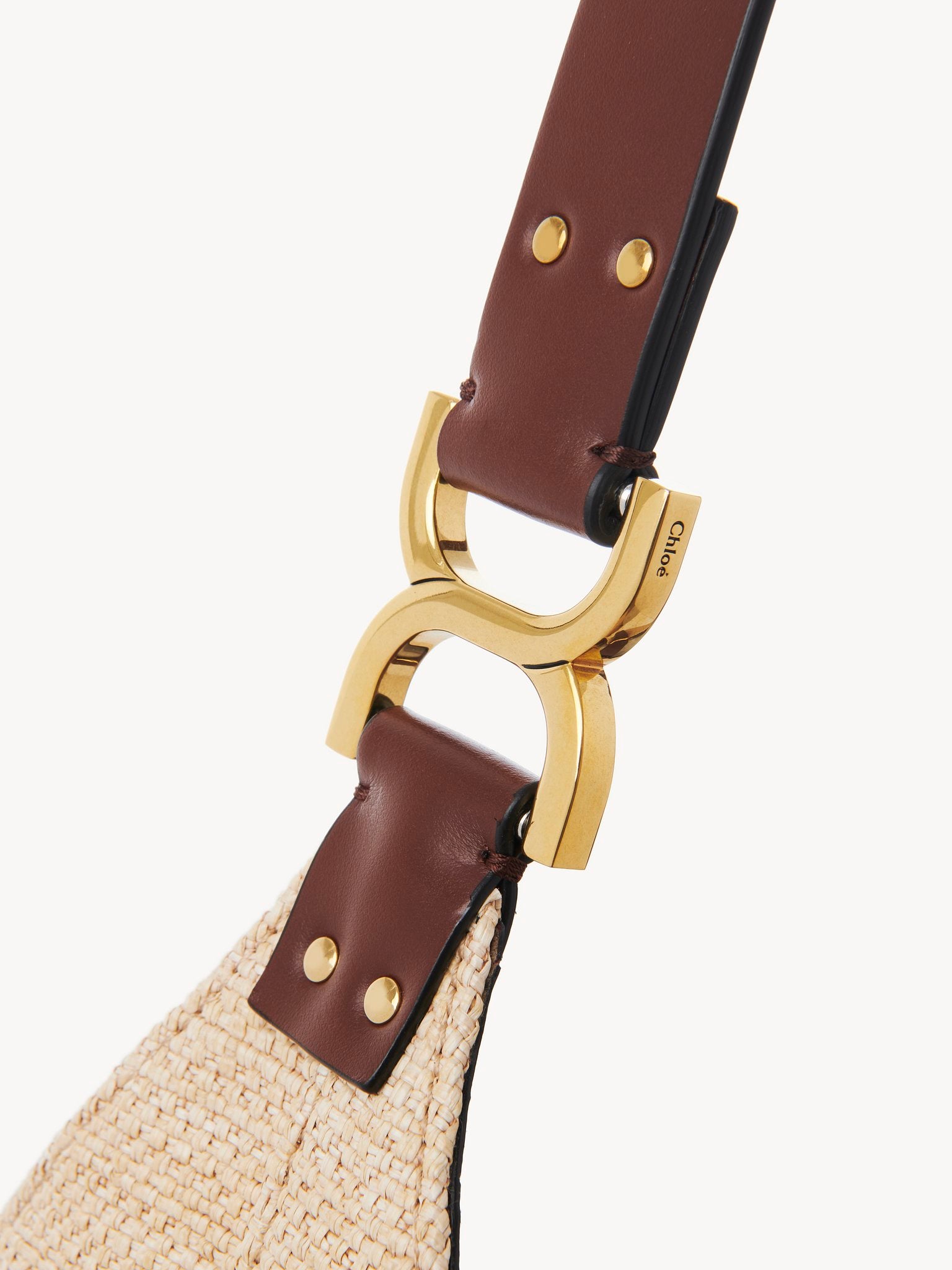 Chloé Chloé - Small Marcie hobo bag in raffia-effect fibres 