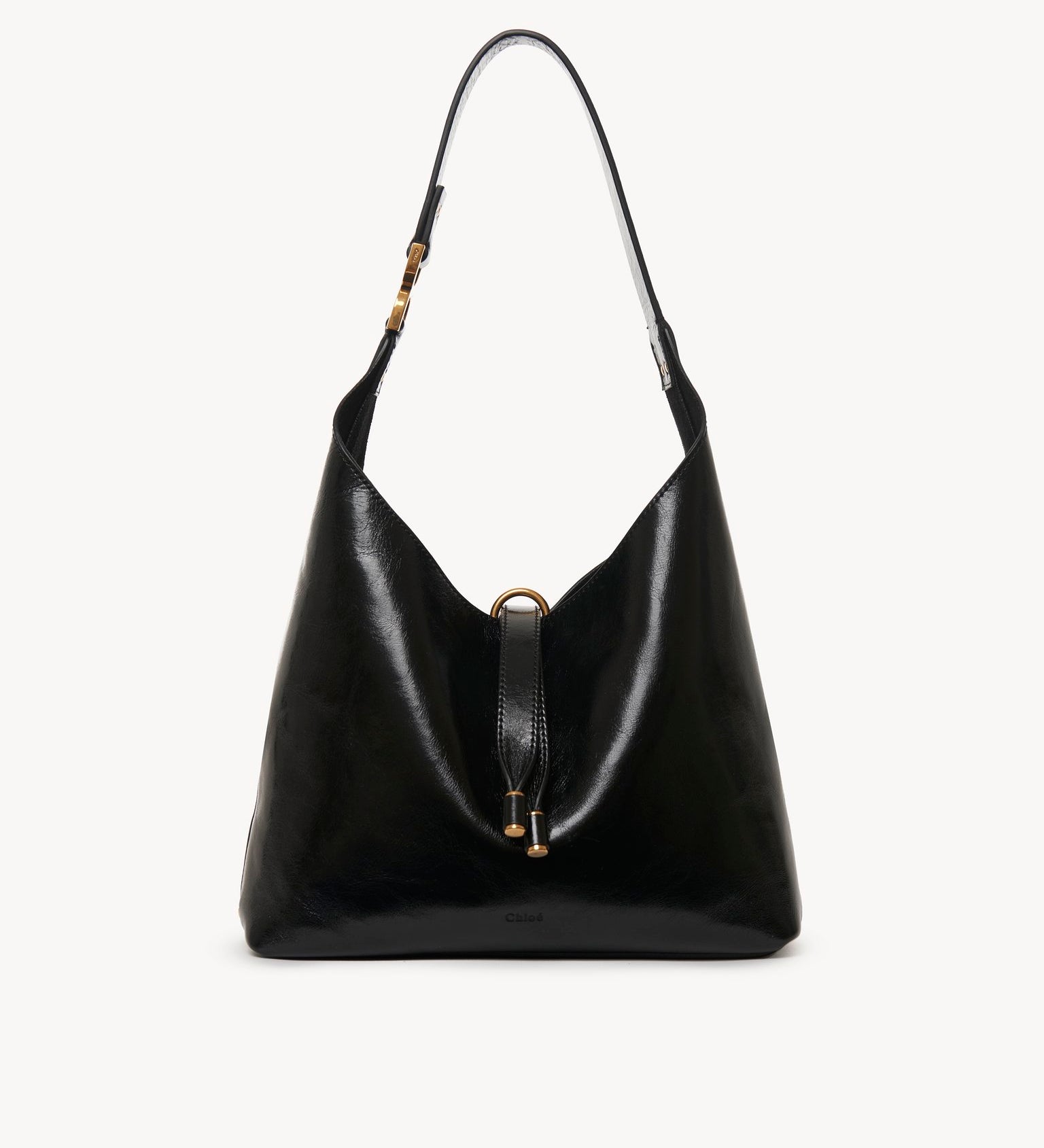 Chloé Chloé - Small Marcie hobo bag in shiny leather