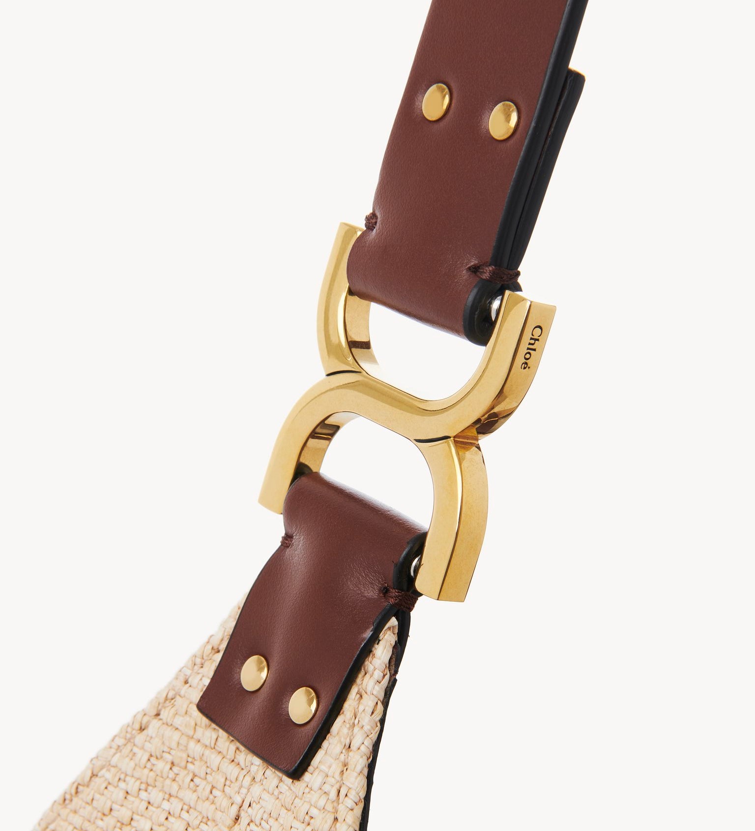 Chloé Chloé - Small Marcie hobo bag in raffia-effect fibres 