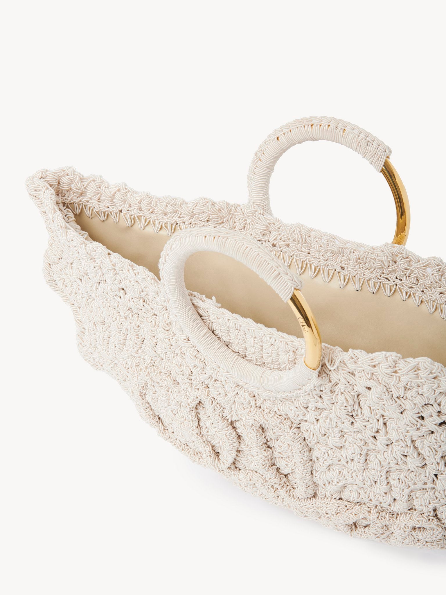 Chloé Chloé - Small Bracelet Paravent tote bag in crochet