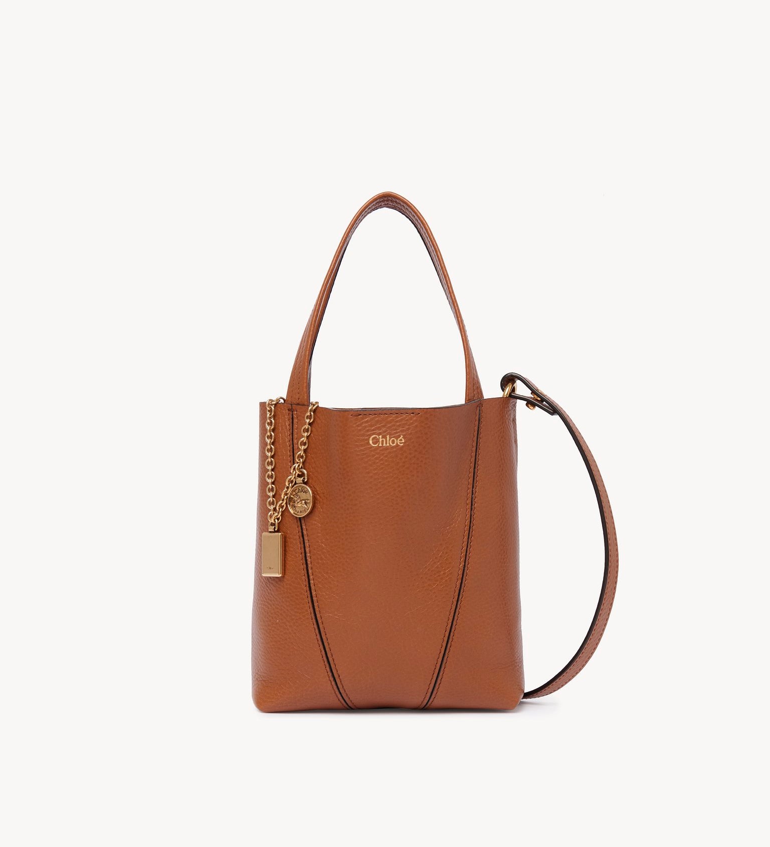 Chloé Chloé - Small Chloé Spin tote bag in grained leather