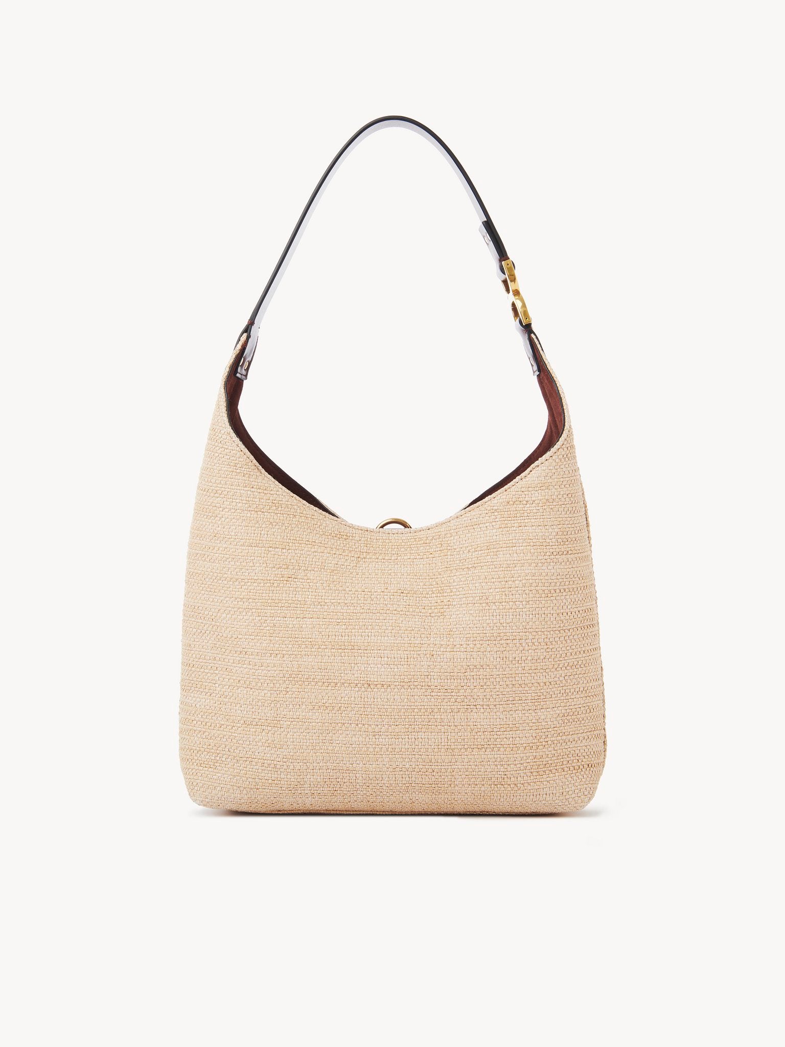 Chloé Chloé - Small Marcie hobo bag in raffia-effect fibres 
