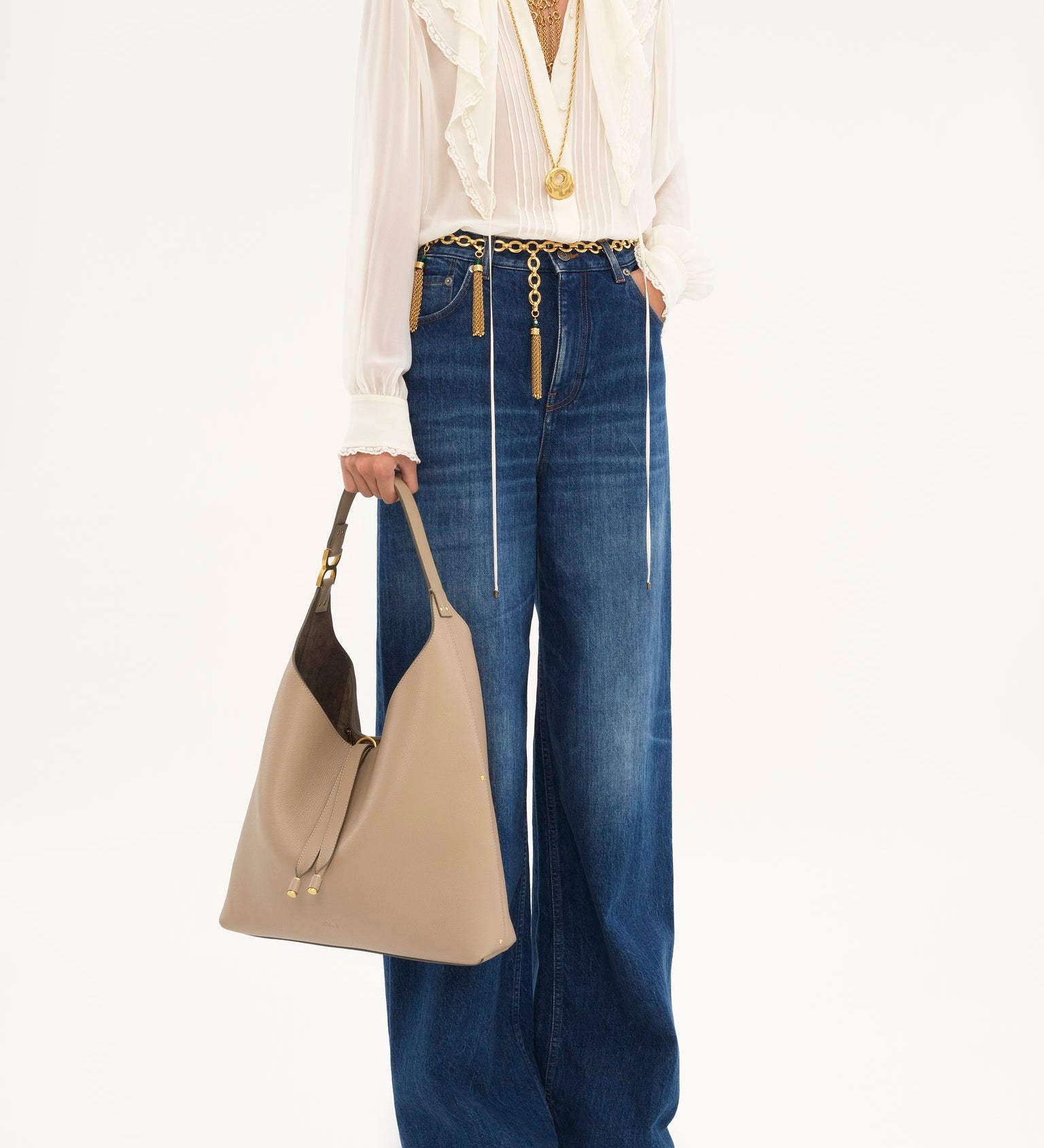Chloé Chloé - Marcie hobo bag in grained leather
