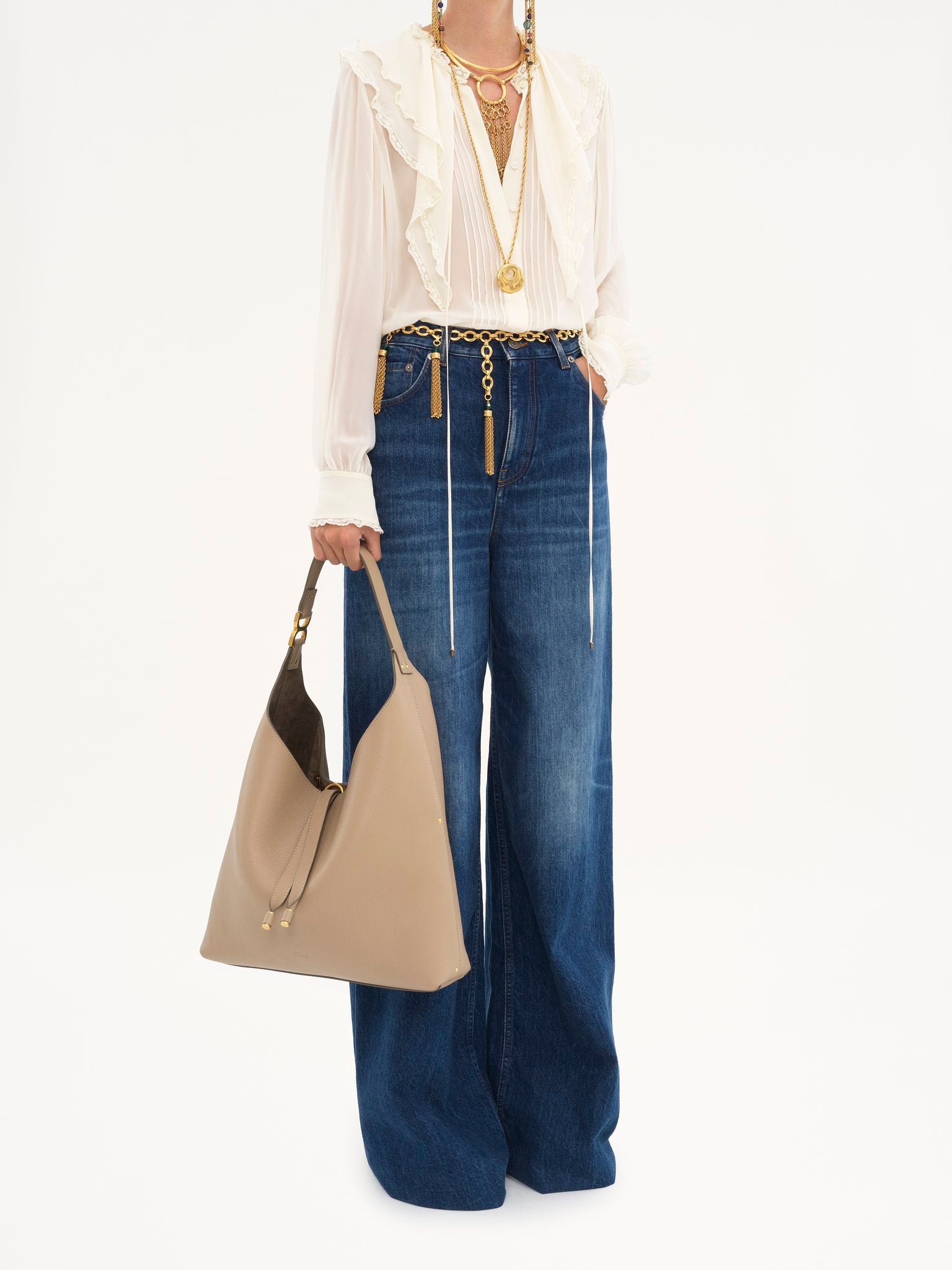Chloé Chloé - Marcie hobo bag in grained leather