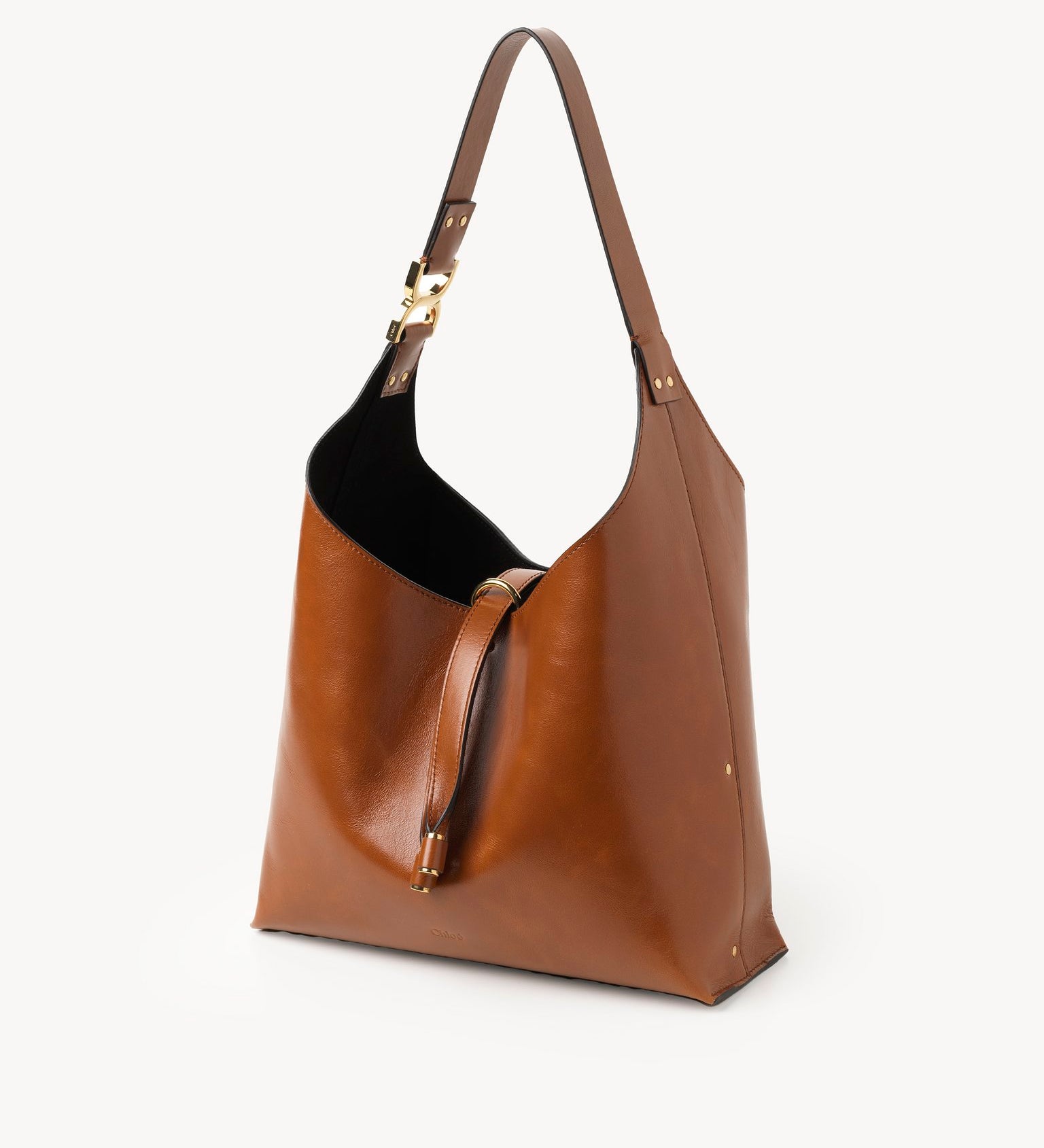Chloé Chloé - Small Marcie hobo bag in shiny leather
