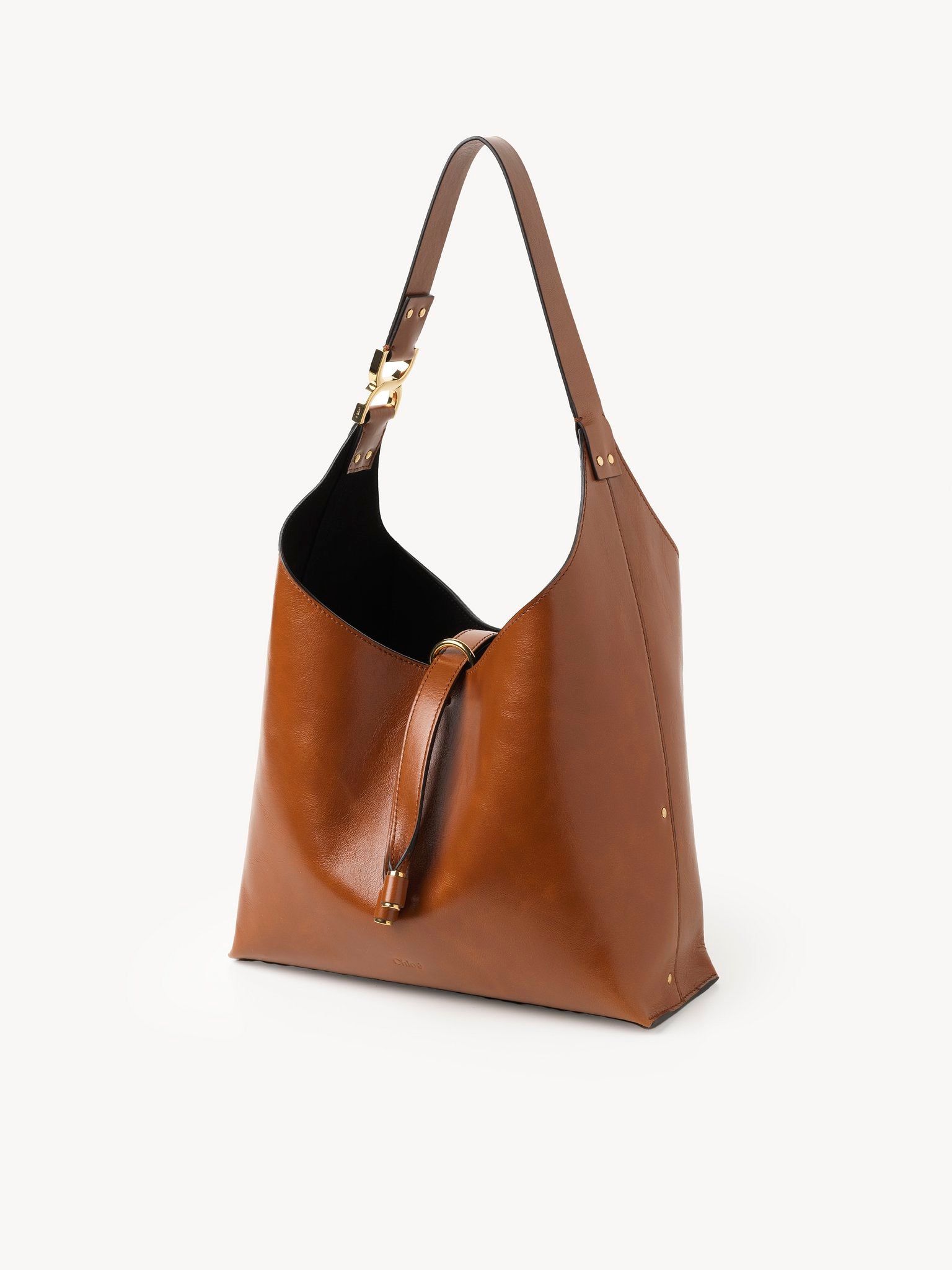 Chloé Chloé - Small Marcie hobo bag in shiny leather