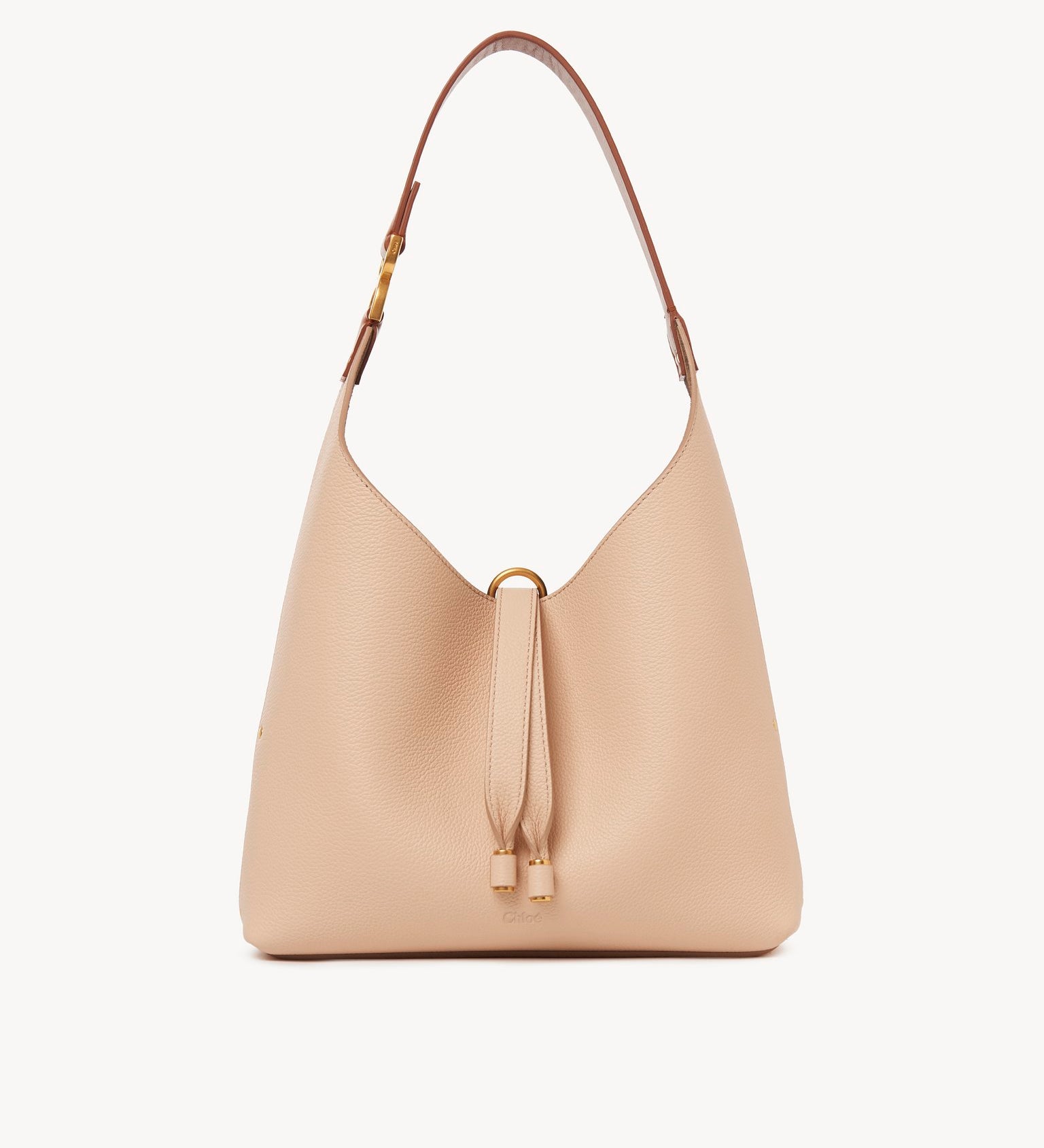 Chloé Chloé - Small Marcie hobo bag in grained leather