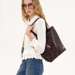 Chloé Chloé - Chloé Spin tote bag in python-effect leather