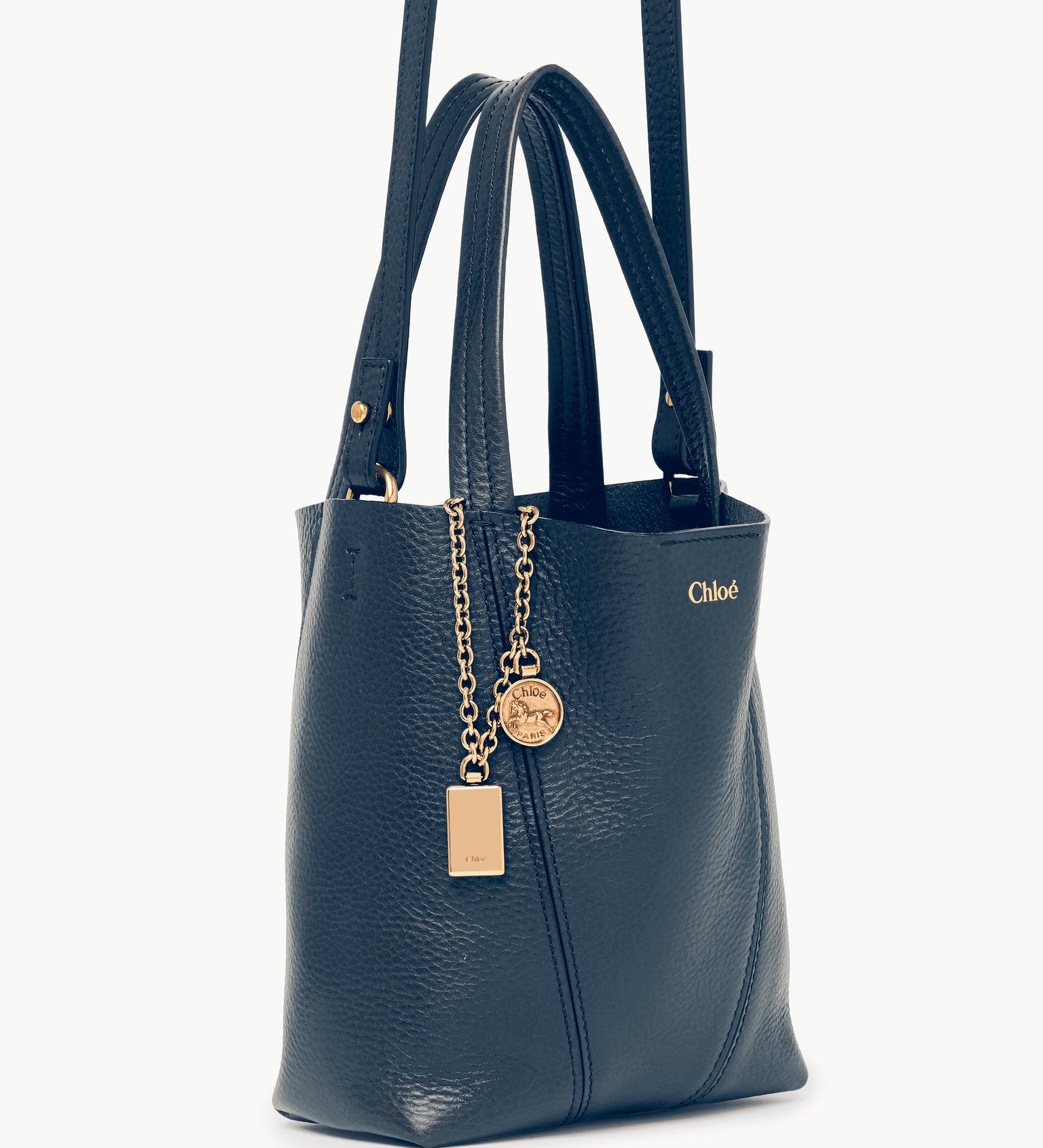 Chloé Chloé - Small Chloé Spin tote bag in grained leather
