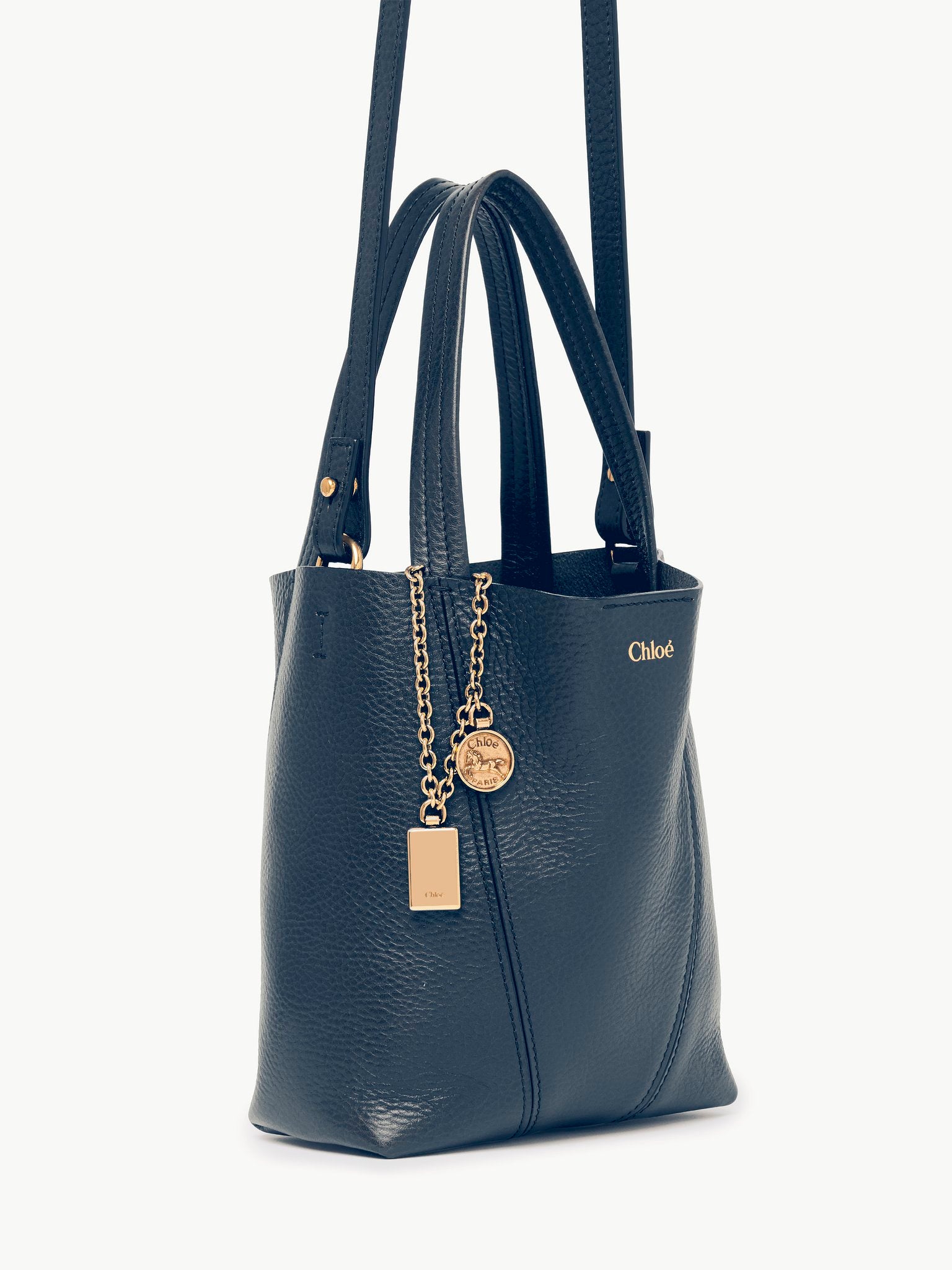 Chloé Chloé - Small Chloé Spin tote bag in grained leather