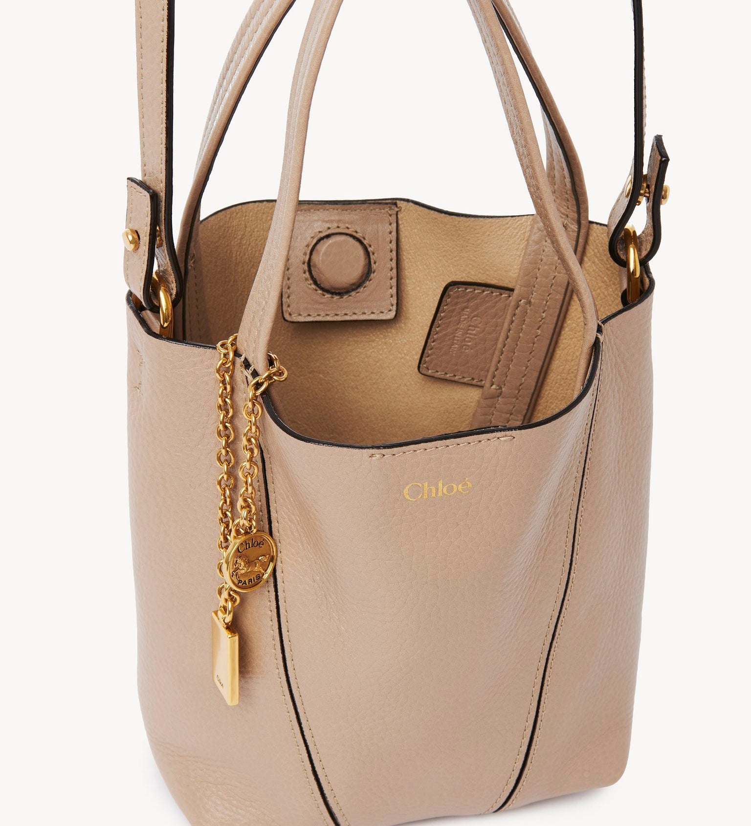 Chloé Chloé - Small Chloé Spin tote bag in grained leather