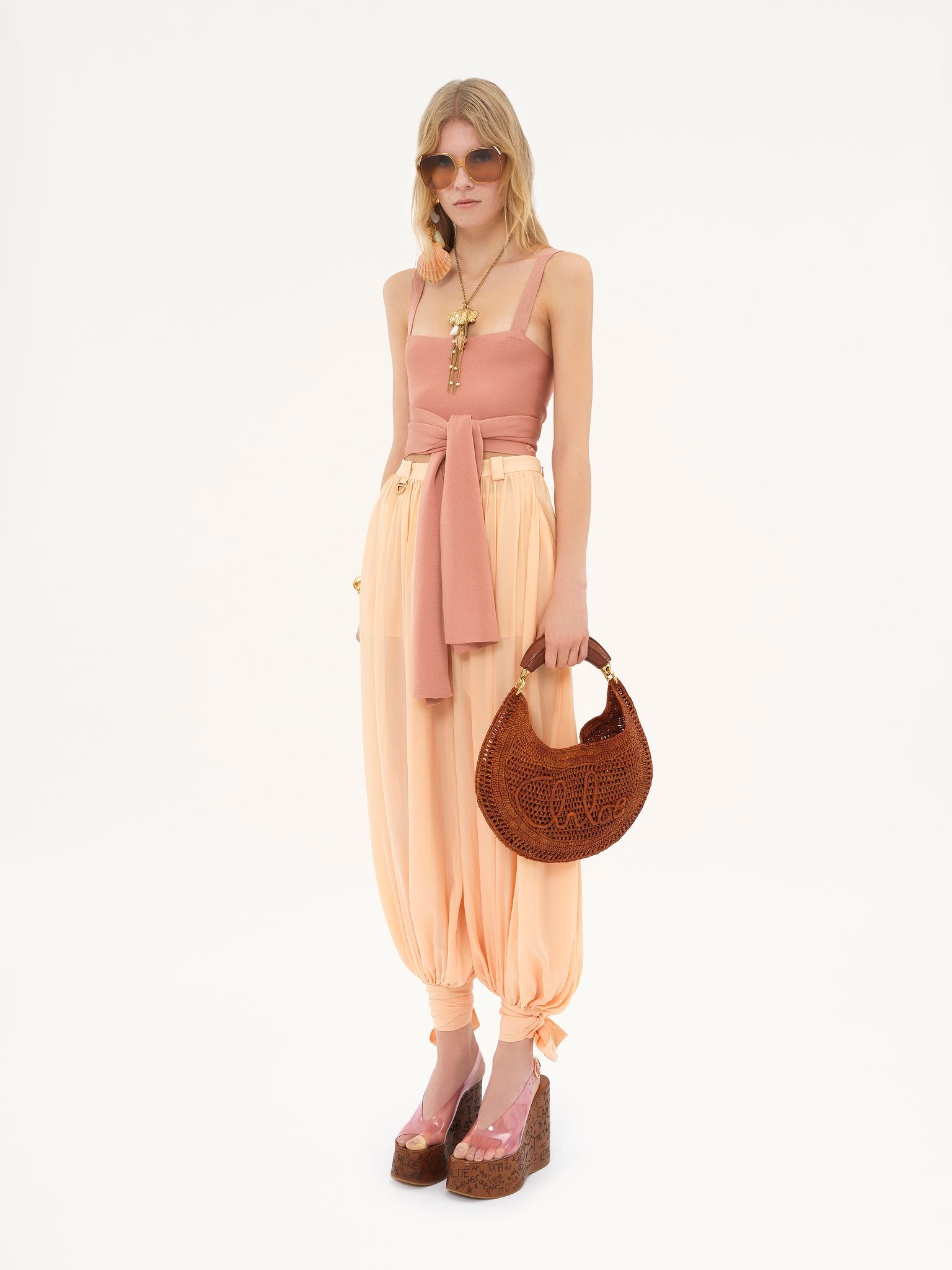 Chloé Chloé - Summer Banana hobo bag in raffia