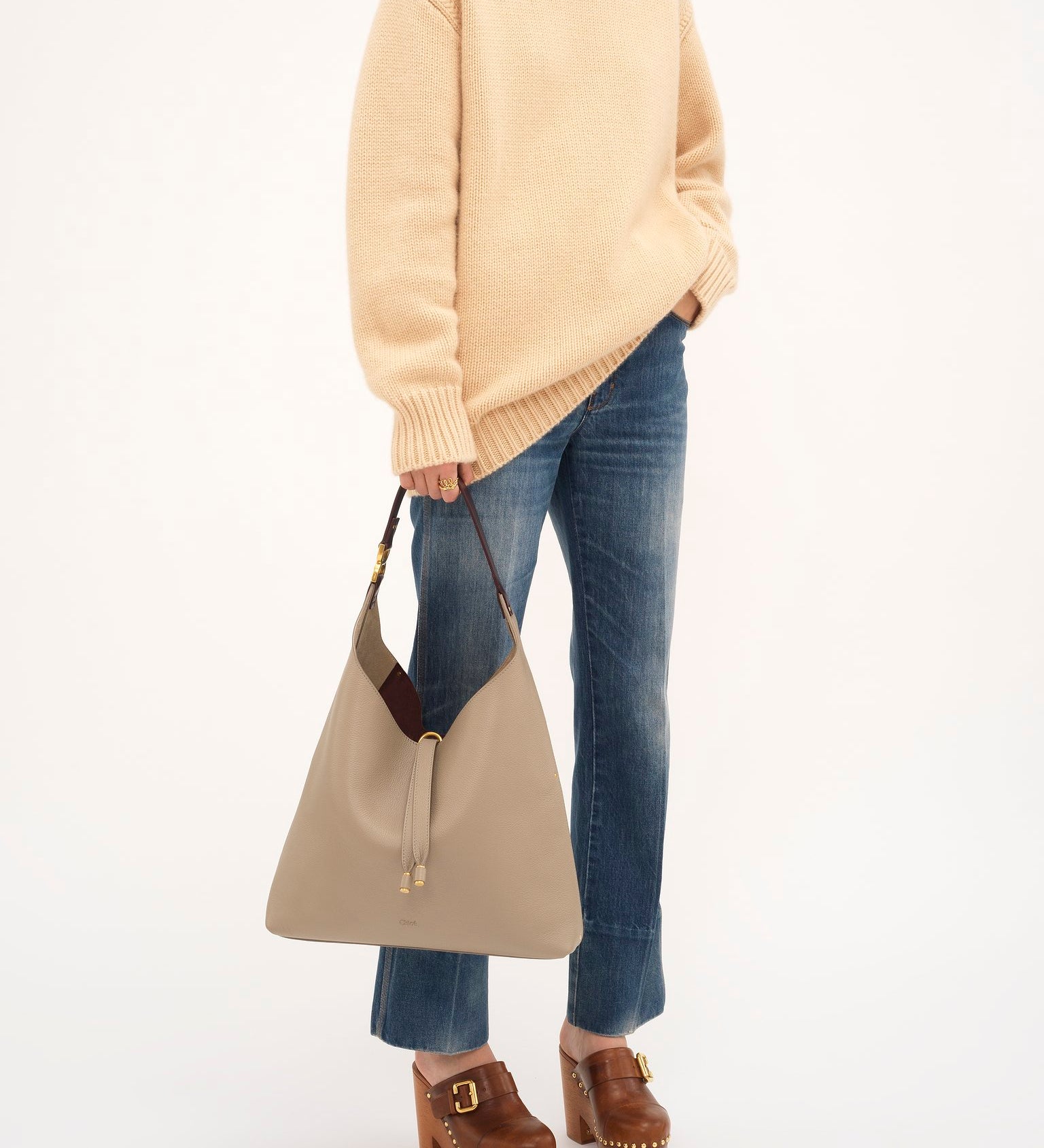 Chloé Chloé - Marcie hobo bag in grained leather