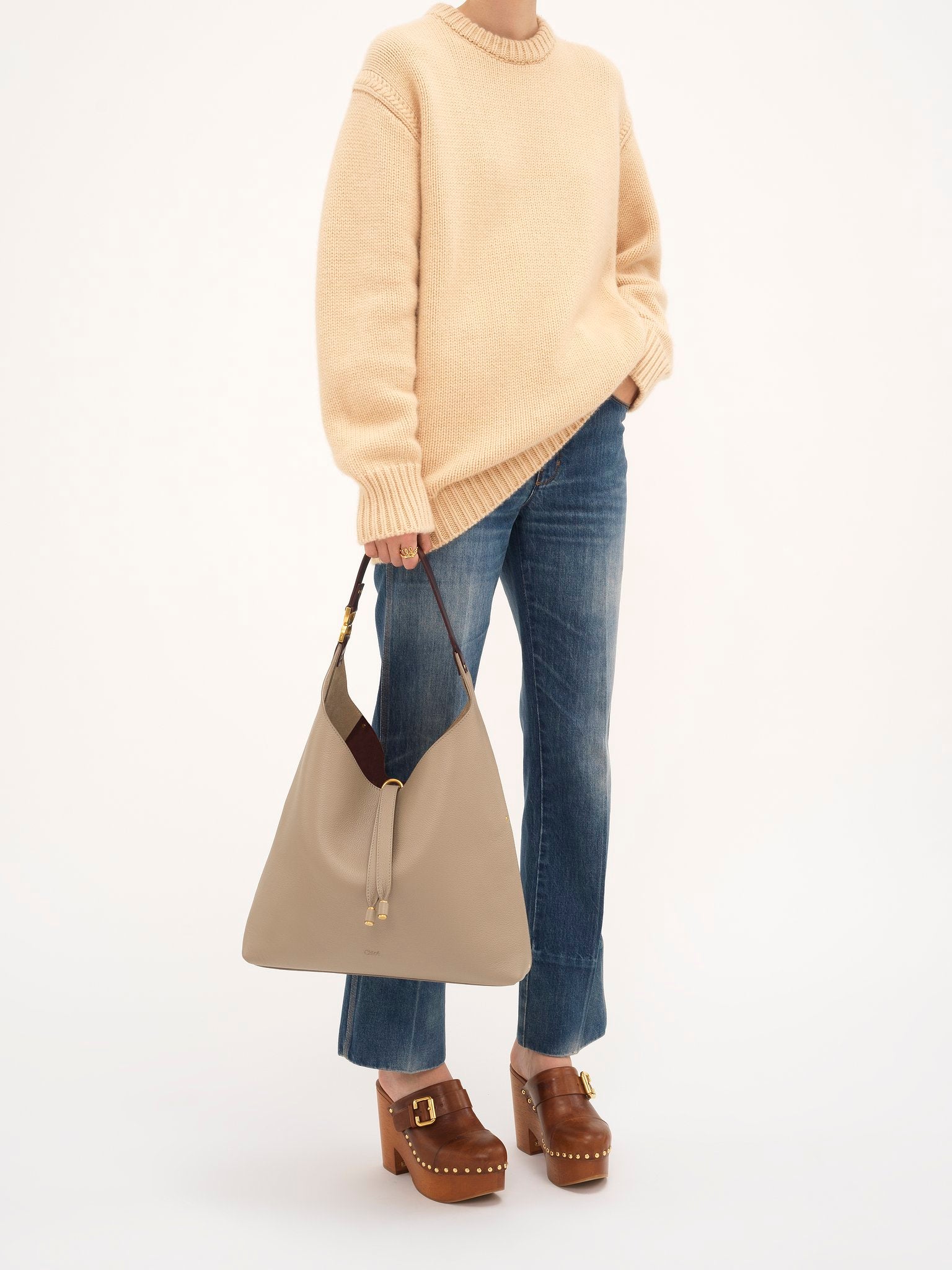 Chloé Chloé - Marcie hobo bag in grained leather